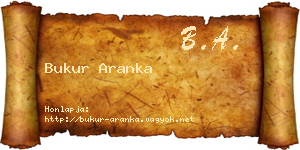Bukur Aranka névjegykártya