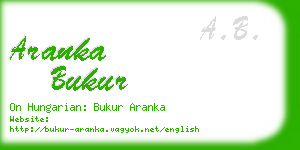 aranka bukur business card